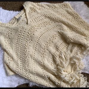 Knitted Poncho with a Hood